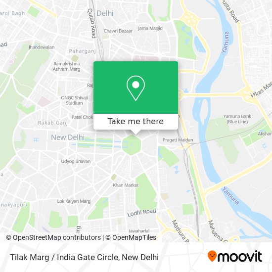 Tilak Marg / India Gate Circle map