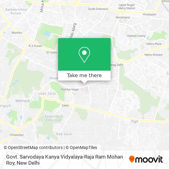 Govt. Sarvodaya Kanya Vidyalaya-Raja Ram Mohan Roy map