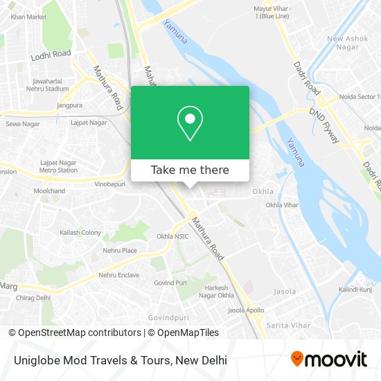 Uniglobe Mod Travels & Tours map