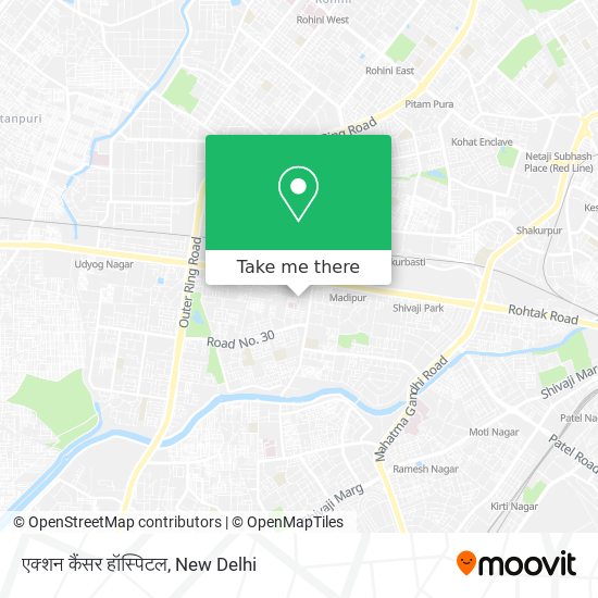 एक्शन कैंसर हॉस्पिटल map
