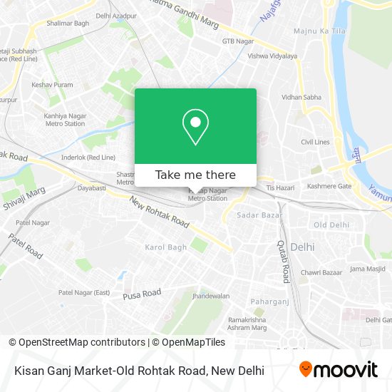 Kisan Ganj Market-Old Rohtak Road map