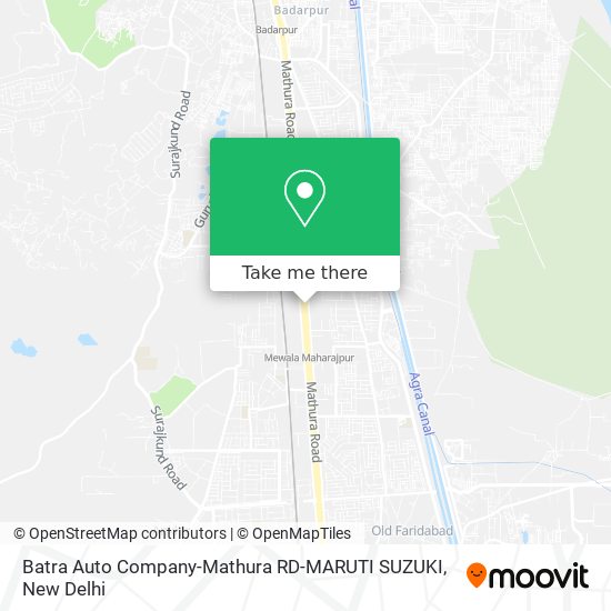 Batra Auto Company-Mathura RD-MARUTI SUZUKI map