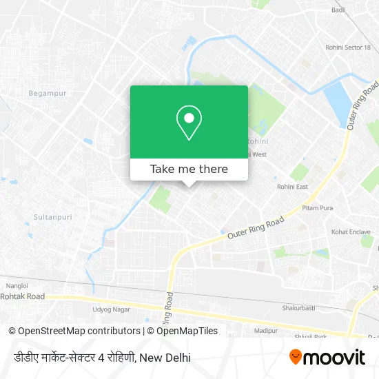 डीडीए मार्केट-सेक्टर 4 रोहिणी map