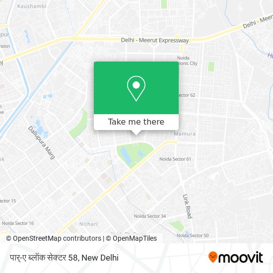 पार्-ए ब्लॉक सेक्टर 58 map