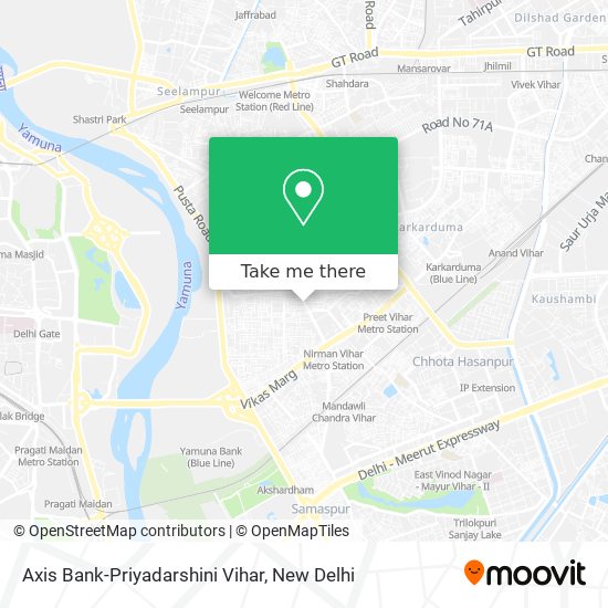 Axis Bank-Priyadarshini Vihar map