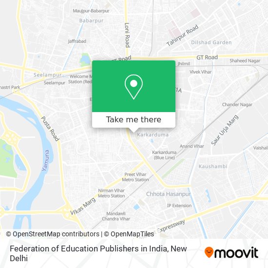 Federation of Education Publishers in India map