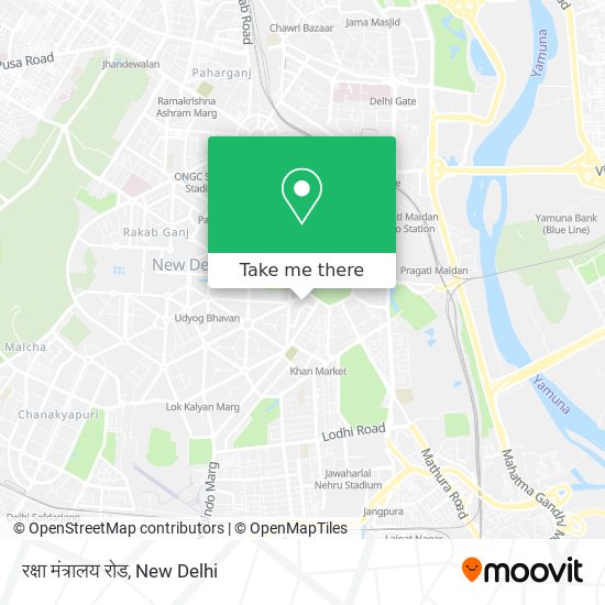 रक्षा मंत्रालय रोड map