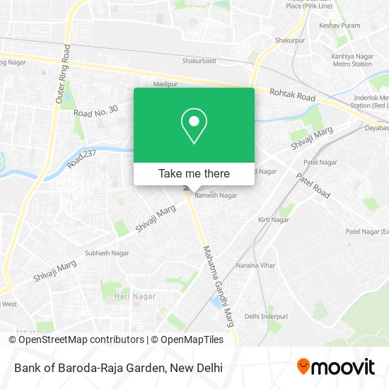 Bank of Baroda-Raja Garden map