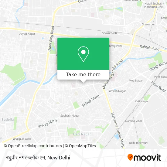 रघुवीर नगर-ब्लॉक एम map