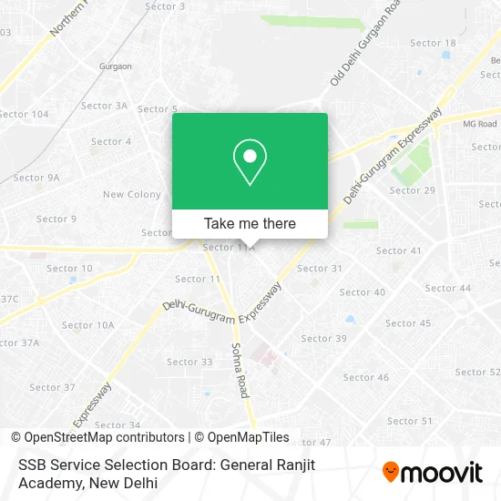 SSB Service Selection Board : General Ranjit Academy map