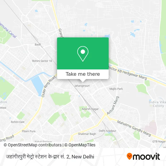 जहांगीरपुरी मेट्रो स्टेशन के-द्वार सं. 2 map