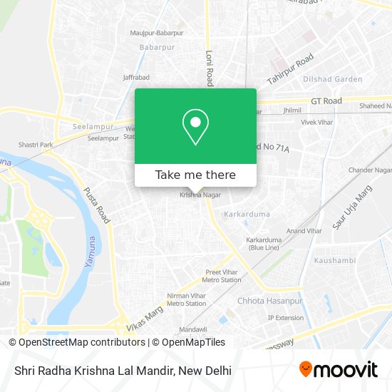 Shri Radha Krishna Lal Mandir map