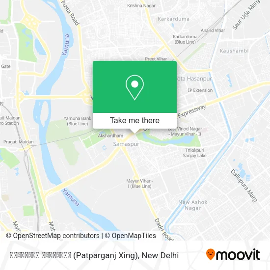 पटपड़गंज क्रोसिंग (Patparganj Xing) map
