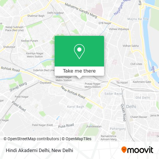 Hindi Akademi Delhi map