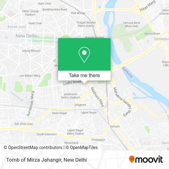 Tomb of Mirza Jahangir map