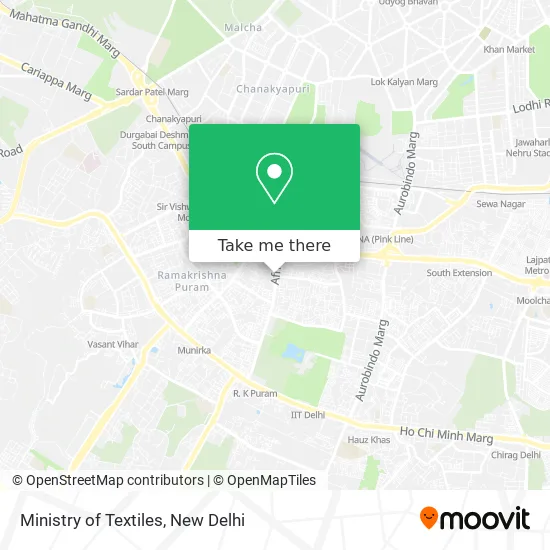 Ministry of Textiles map