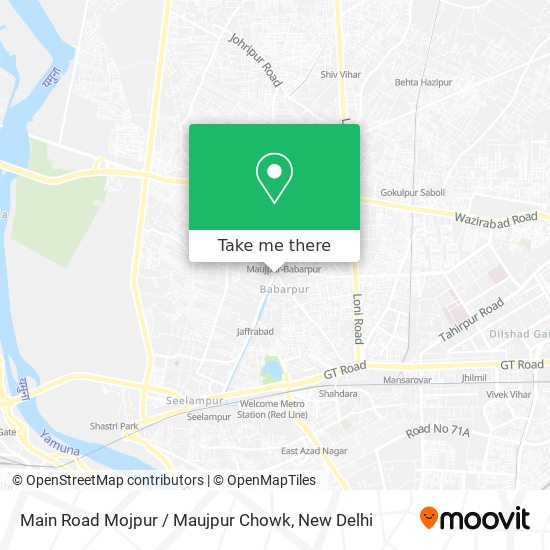 Main Road Mojpur / Maujpur Chowk map