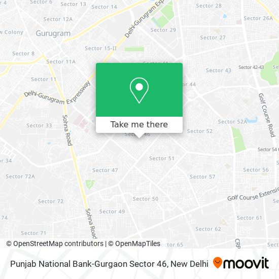 Punjab National Bank-Gurgaon Sector 46 map