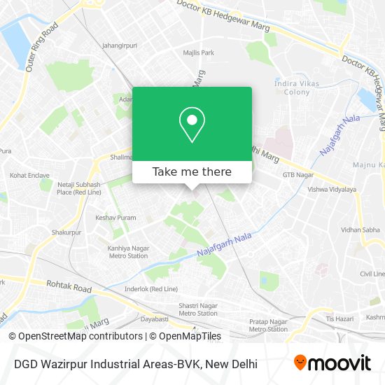 DGD Wazirpur Industrial Areas-BVK map