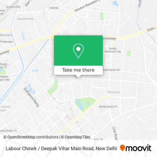 Labour Chowk / Deepak Vihar Main Road map