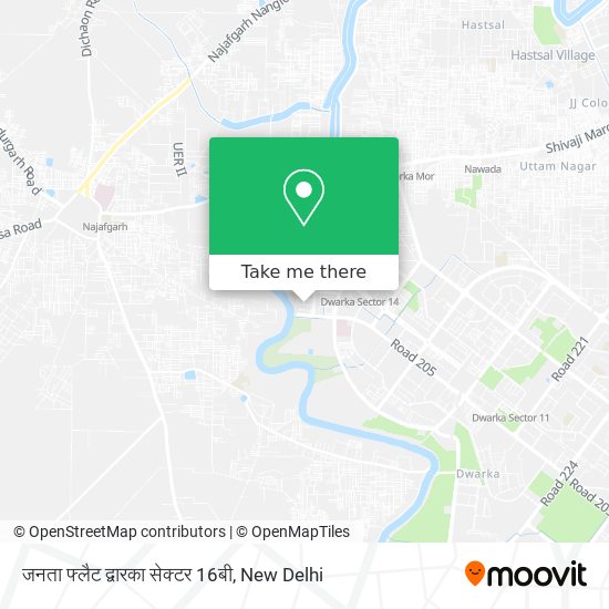 जनता फ्लैट द्वारका सेक्टर 16बी map