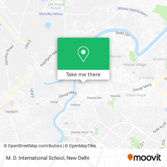M. D. International School map