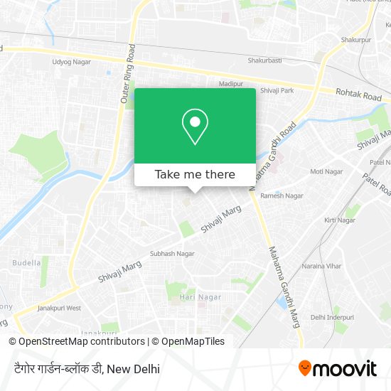 टैगोर गार्डन-ब्लॉक डी map