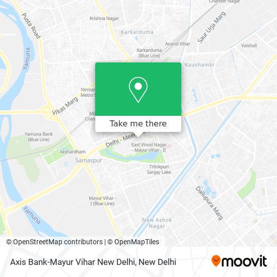 Axis Bank-Mayur Vihar New Delhi map