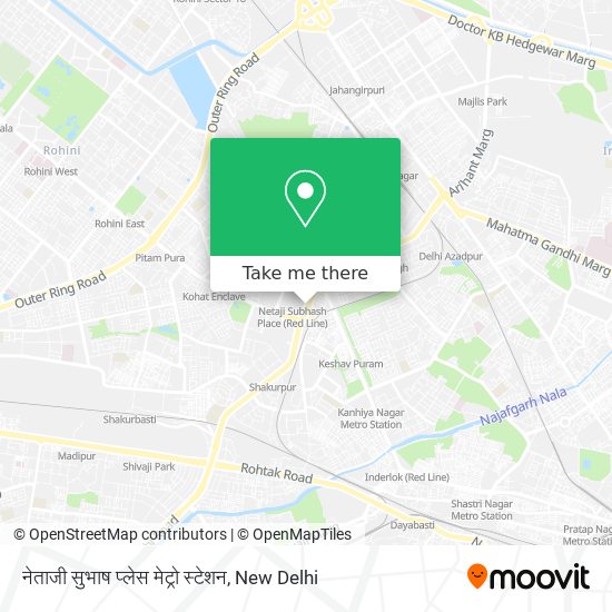 नेताजी सुभाष प्लेस मेट्रो स्टेशन map
