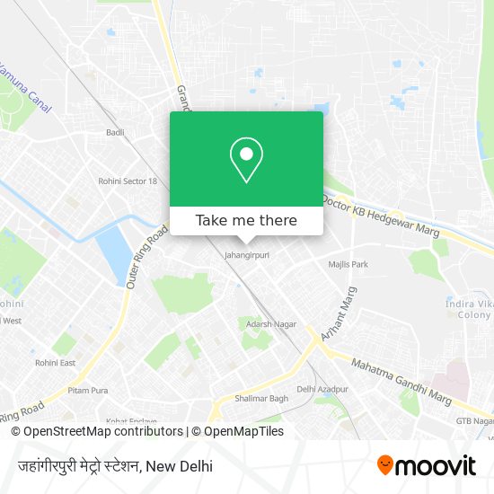 जहांगीरपुरी मेट्रो स्टेशन map