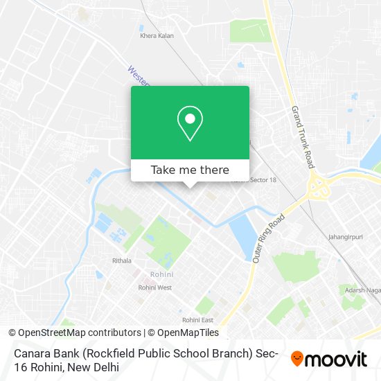 Canara Bank (Rockfield Public School Branch) Sec-16 Rohini map