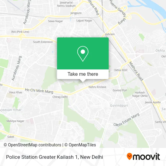 Police Station Greater Kailash 1 map