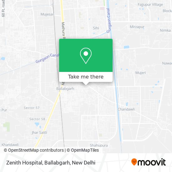 Zenith Hospital, Ballabgarh map