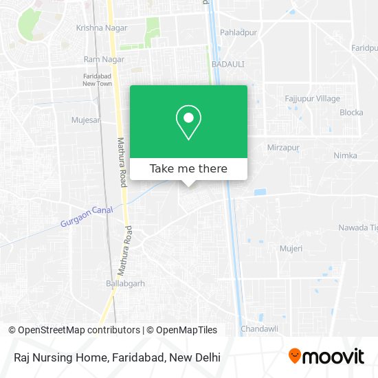 Raj Nursing Home, Faridabad map