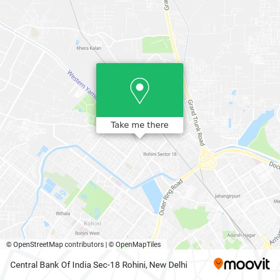 Central Bank Of India Sec-18 Rohini map