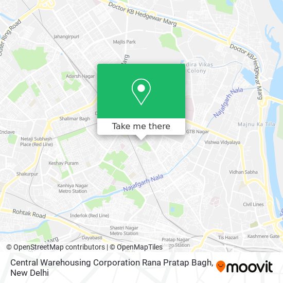 Central Warehousing Corporation Rana Pratap Bagh map