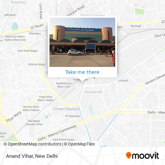 Anand Vihar map