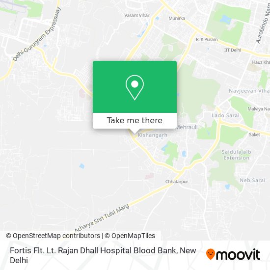 Fortis Flt. Lt. Rajan Dhall Hospital Blood Bank map