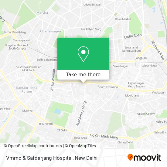 Vmmc & Safdarjang Hospital map