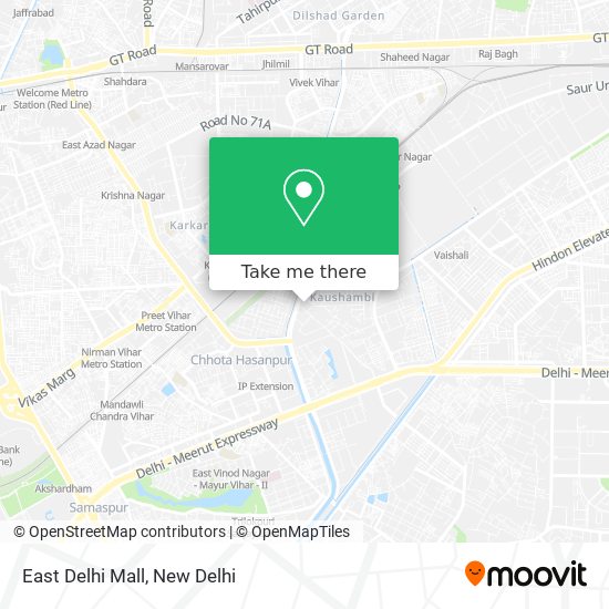 East Delhi Mall map