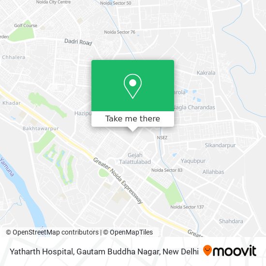 Yatharth Hospital, Gautam Buddha Nagar map