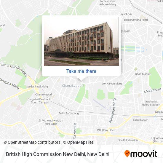 British High Commission New Delhi map