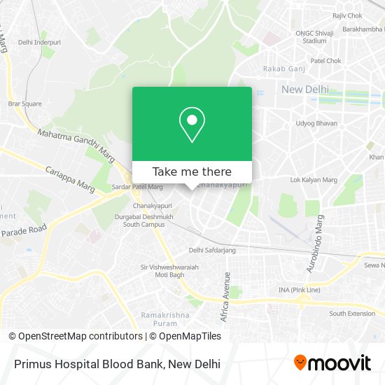 Primus Hospital Blood Bank map