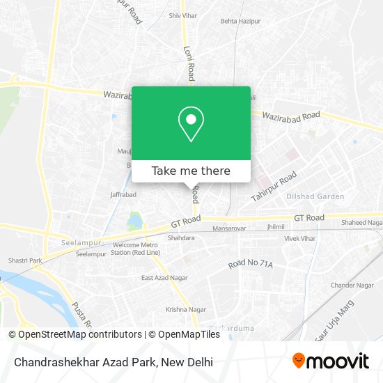 Chandrashekhar Azad Park map