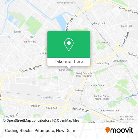 Coding Blocks, Pitampura map