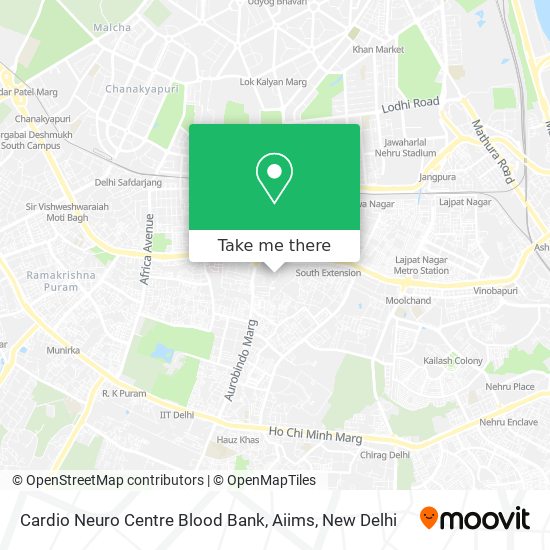 Cardio Neuro Centre Blood Bank, Aiims map