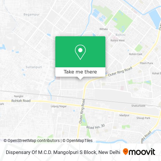 Dispensary Of M.C.D. Mangolpuri S Block map