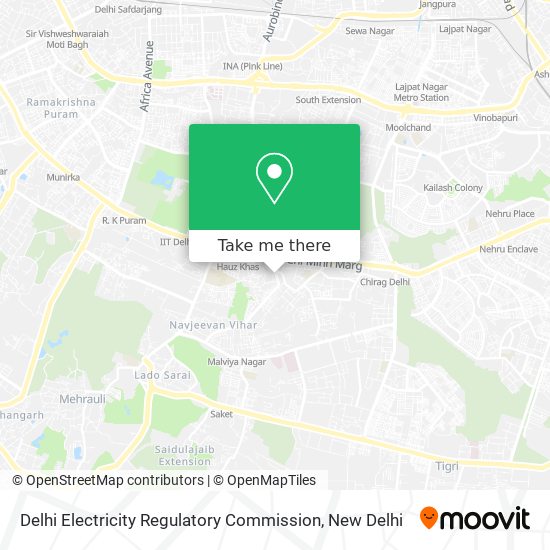 Delhi Electricity Regulatory Commission map