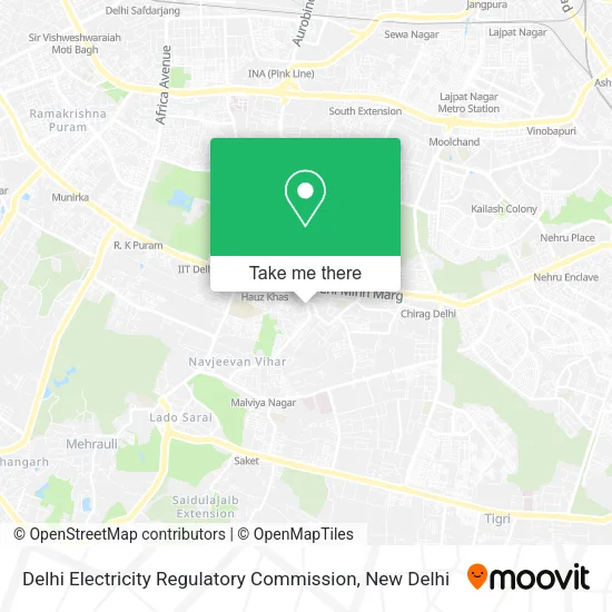 Delhi Electricity Regulatory Commission map