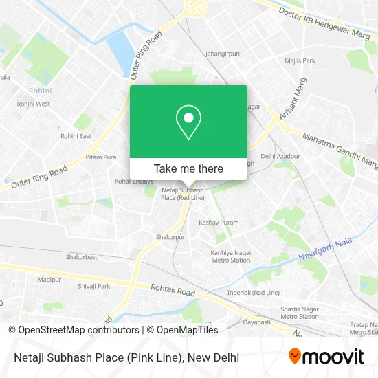 Netaji Subhash Place (Pink Line) map